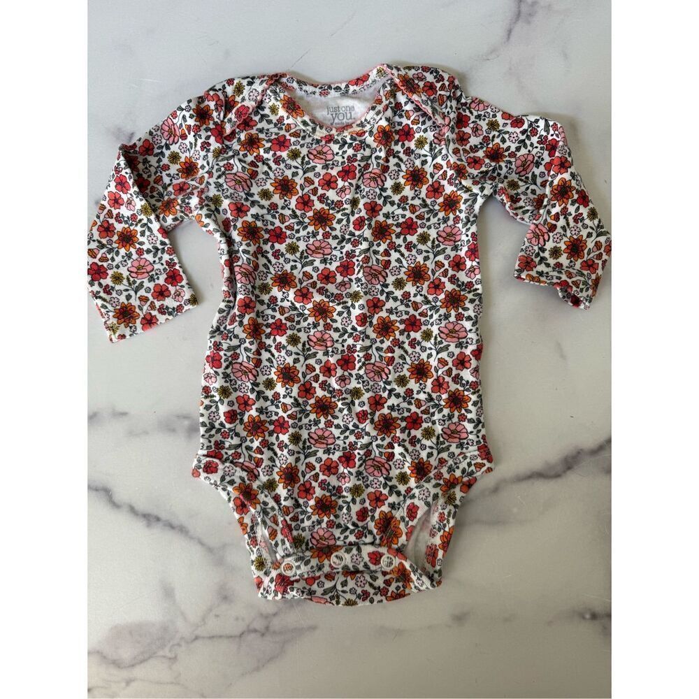 Carters 3 month fall autumn poppy floral long sleeve one piece wildflower boho